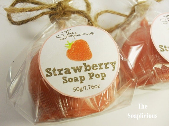 SoapPop- Strawberry Soap Pops