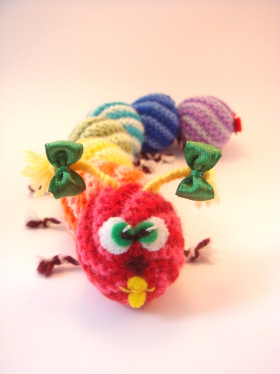 stuffed rainbow caterpillar