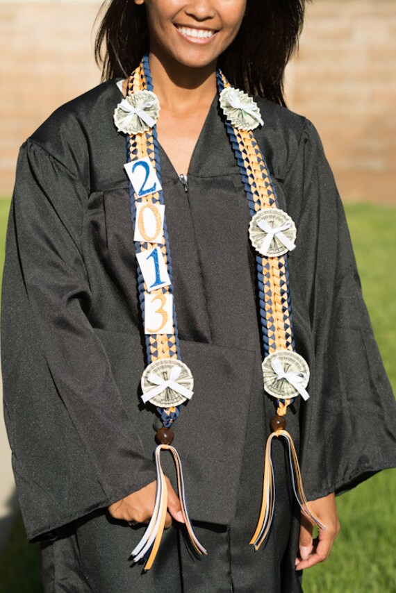 Graduation Money Lei Ribbon Lei Braided Stole Double Braid