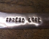 Spread Love Hand Stamped Vintage Flatware