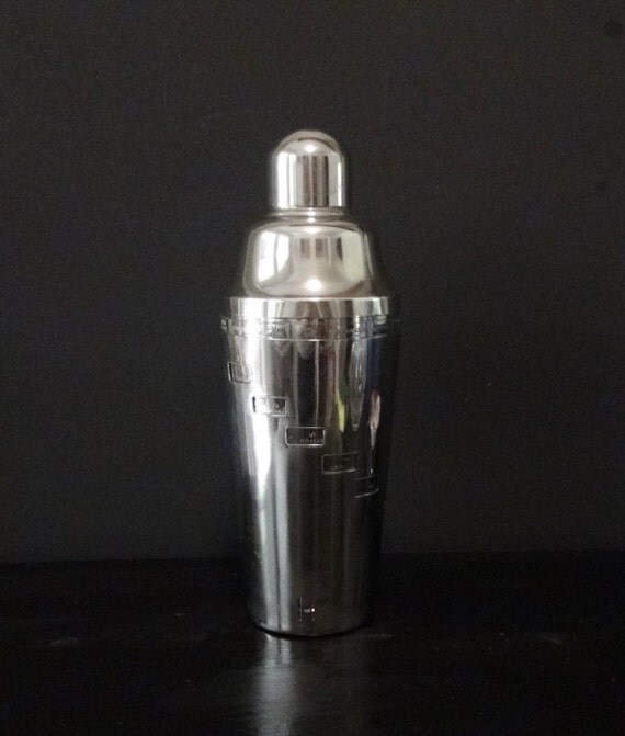 Vintage Silver Plated Cocktail Shaker / Napier / 11 Tall