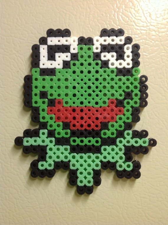 Items similar to Kermit Perler Bead Magnet on Etsy