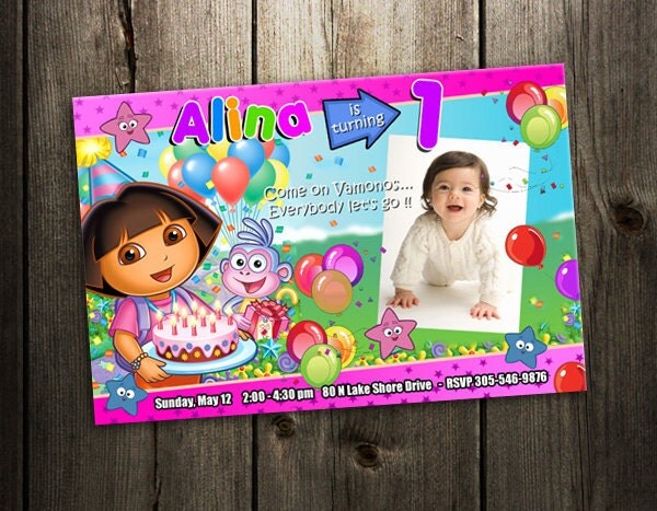 Dora Personalized Birthday Invitations 10