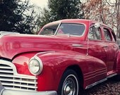 Vintage Red Car Photographic Print Vintage Red Car Photographic Print