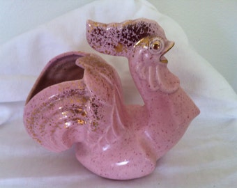 Vintage 50s Kitschy Rooster Planter