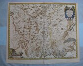 Jan Jansson, 1647, Rare Map Bourgogne, France 17th Cent