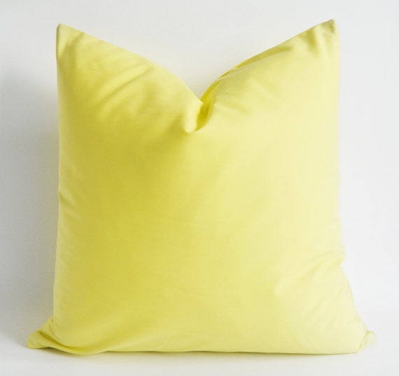 Decorative Pillow Covers for Throw Pillow Light Yellow by babun