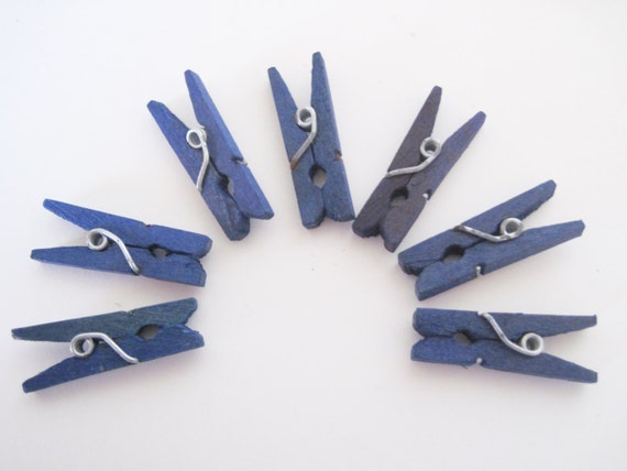 Dark Blue - 25 Mini Clothespins Il_570xn
