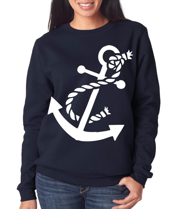 Nautical Anchor Crew Neck Sweatshirt by UnitedMonograms on Etsy