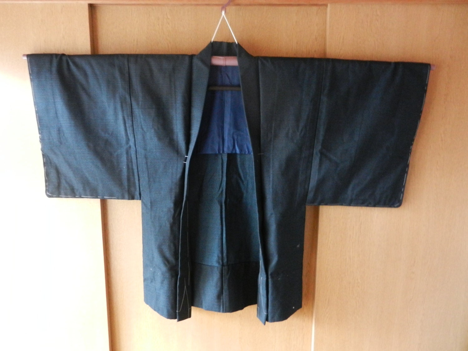 Dark Blue Haori Kimono Jacket For Men