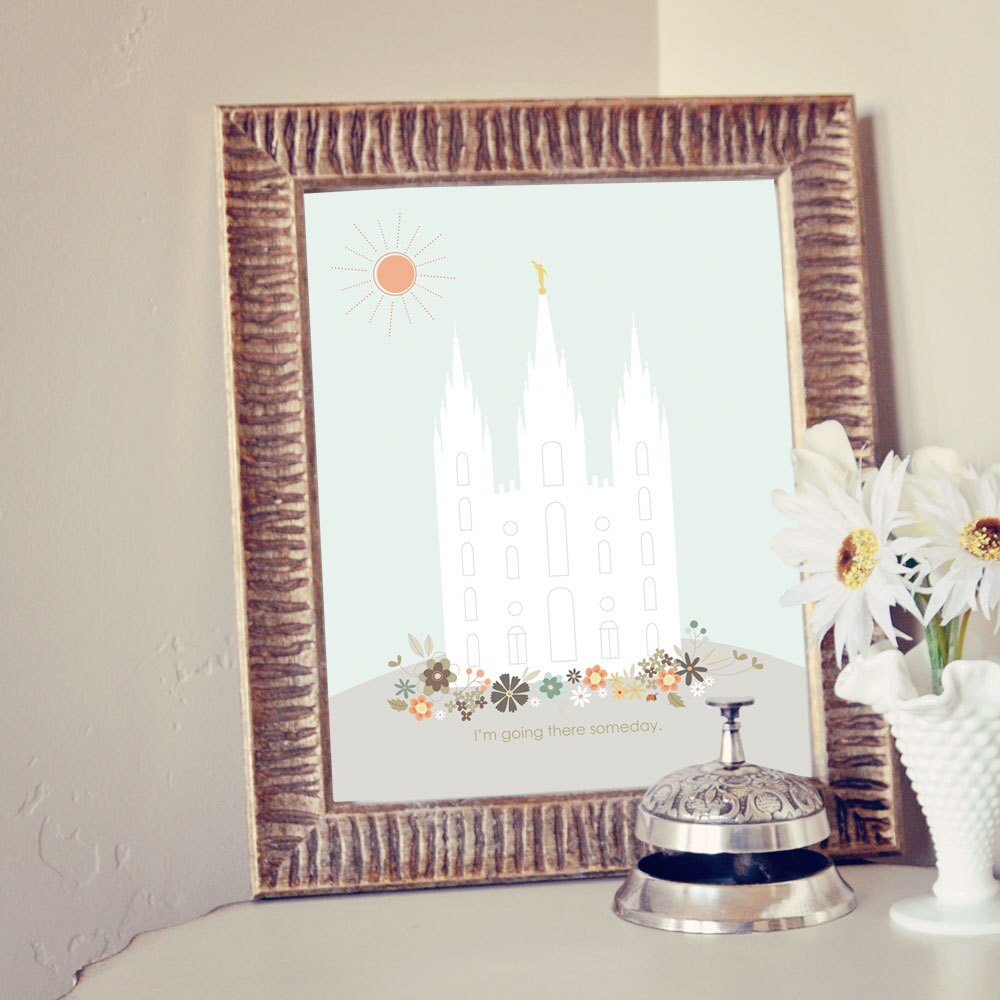 LDS Temple Printout 8.5 x 11 inch 8 x 10