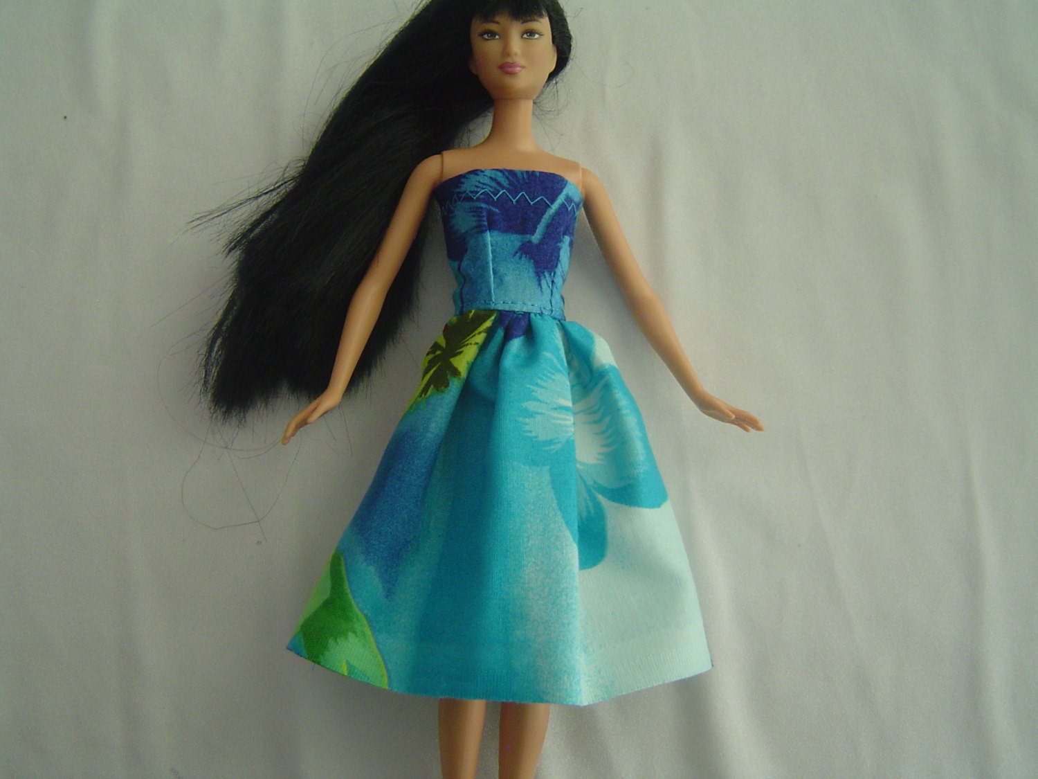 handmade barbie clothes hawaiian print