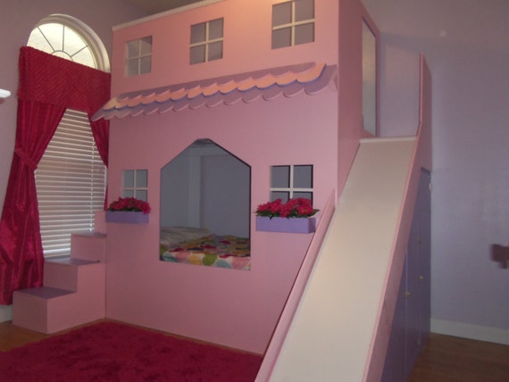 Playhouse Twin Bunk Bed/ Loft Bed for Boys or Girls (Plans to build)