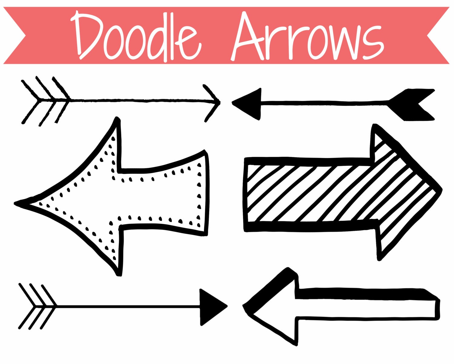free doodle arrows clip art - photo #1