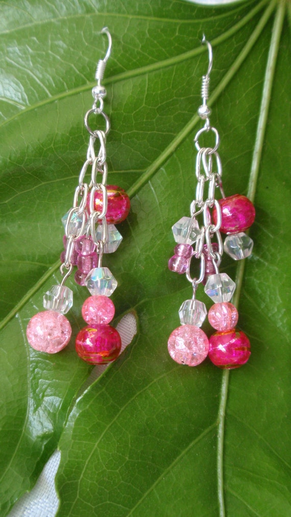 Items similar to Pink Lemonade Earrings on Etsy