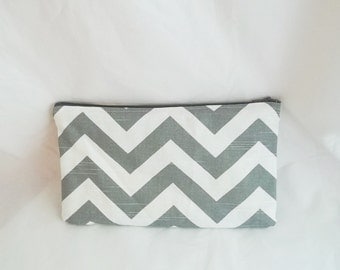 Items similar to Rainbow Chevron Pouch - A Monogrammed Letter - Ready ...
