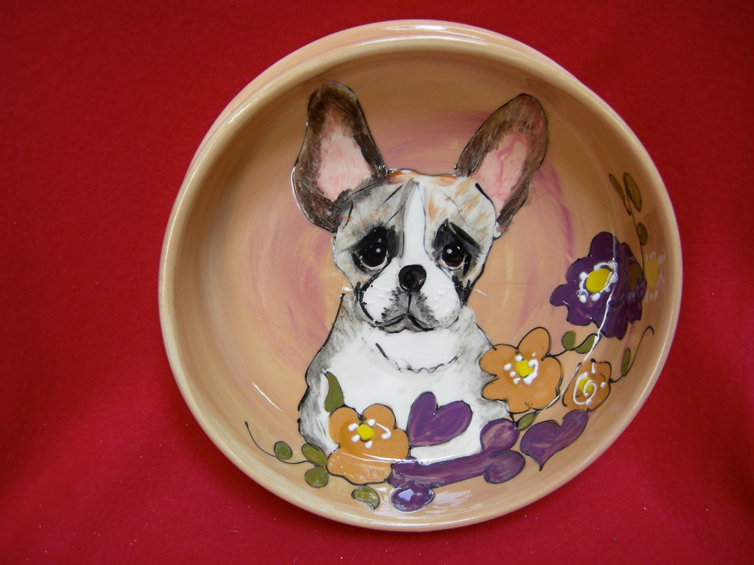 French Bulldog Dog Bowl Froggy LeDoggy