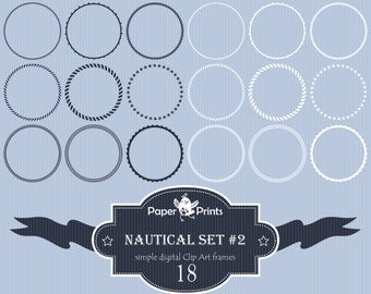 18 nautical, nautical clipart, nautical clip art, nautical clipart frames, nautical frames, frames clip art set, printable