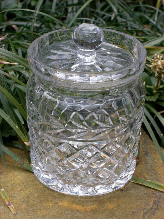 Waterford Biscuit Jar with Lid Crystal Vintage