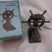 Miniature Die Cast Captains Ship Moving Wheel Pencil Sharpener Collectible Trinket with Box