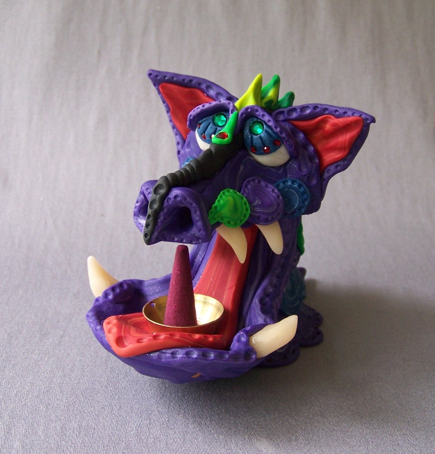 Dragon Head Cone Incense Burner by DragonFolkStudios on Etsy