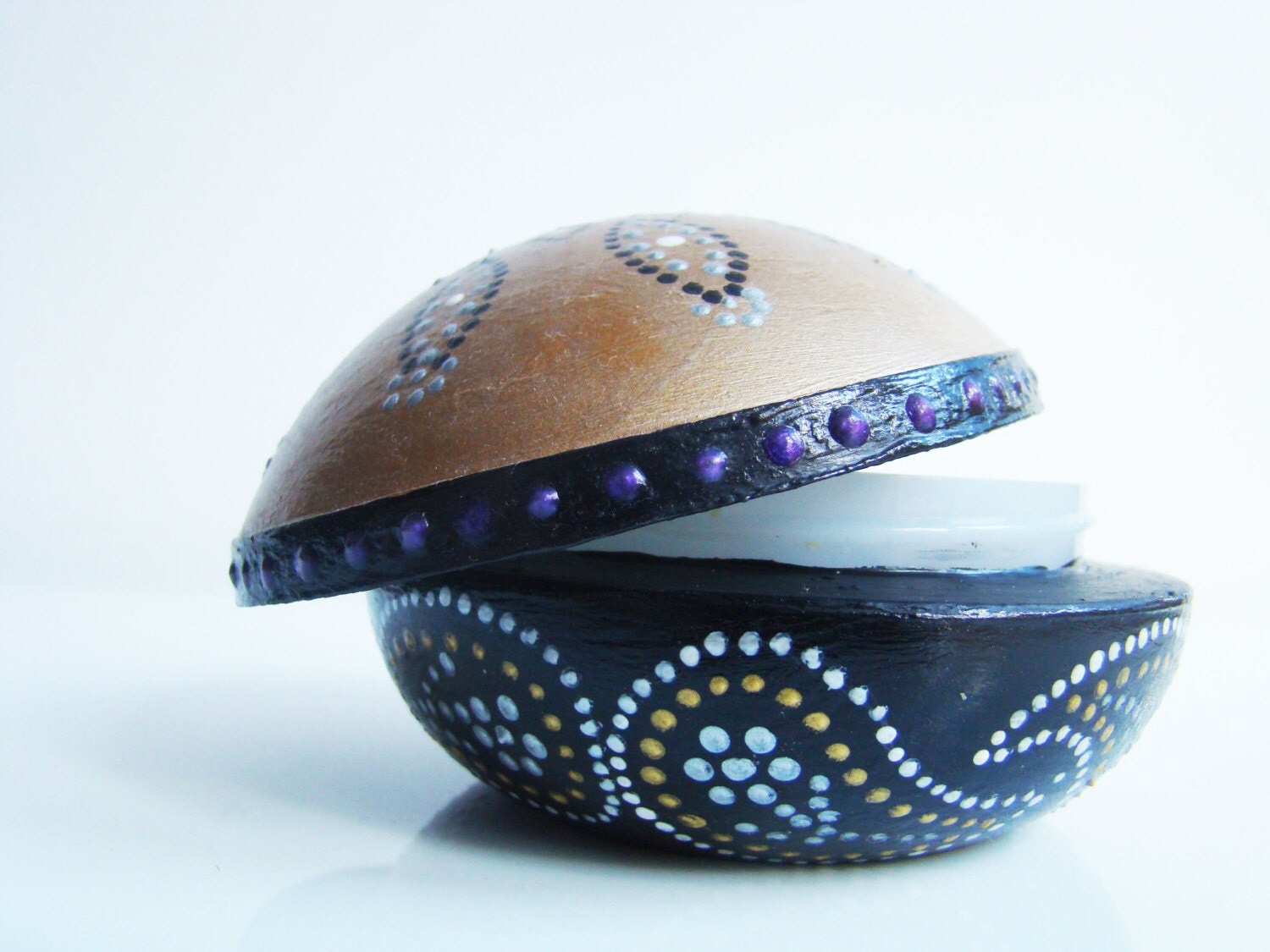 Jewelry box Dot Painted Arabic decor by Jelifem on Etsy