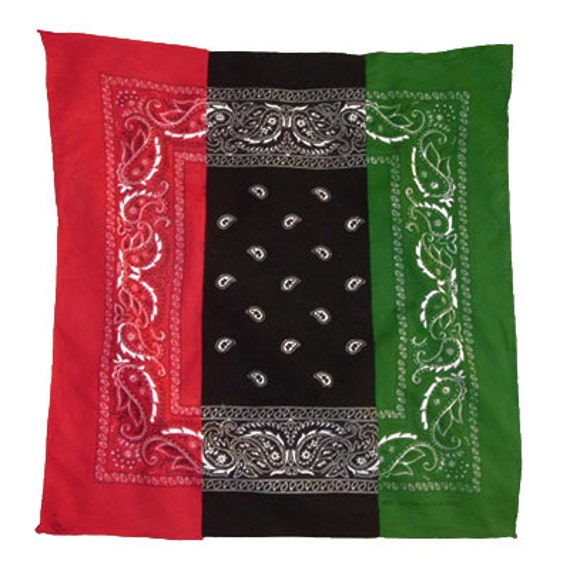 Items similar to RBG Bandana (Red, Black, Green) on Etsy