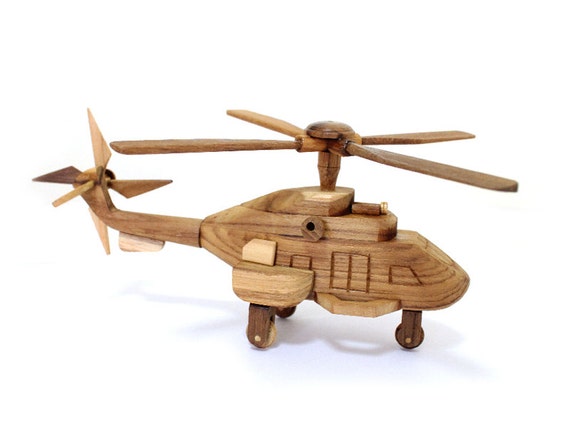 Wooden Toy Helicopter 01 in Handmade