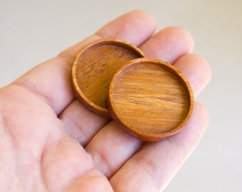 Artisan quality finished hardwood bezel trays - Mahogany - 30 mm cavity - (Z30-M) - Set of 2
