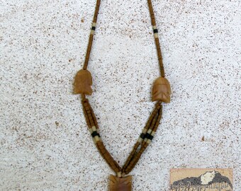 Fish Necklace, Natural and Handcut Stones from Afghanistan