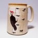 Pileated Woodpecker and Birch Tree Pottery Mega Mug Limited Series 172 24oz