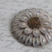 Vintage 1950s Brooch / Mid Century Brooch / Silver Flower Brooch Pin