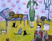 At home with the Andersons. Limited edition 13x19  print by Vivienne Strauss.