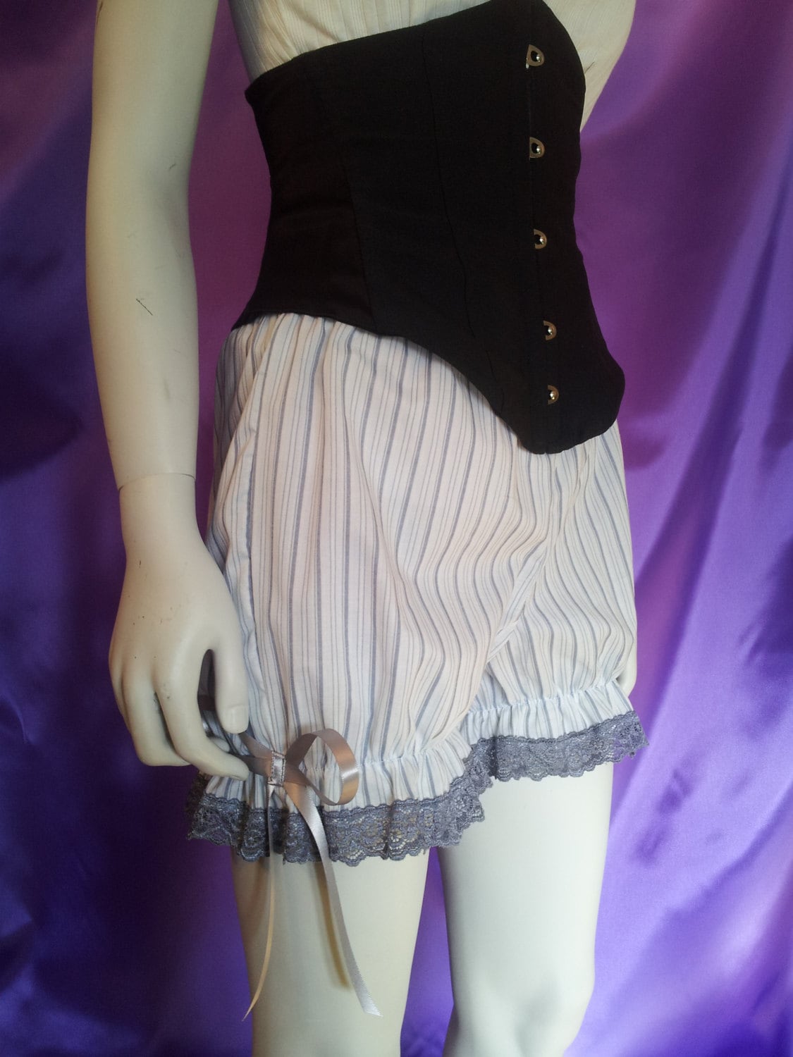 size uk 8 short grey stripe bloomers steampunk buy now online