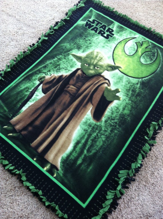 Star Wars Yoda Fleece Throw Blanket. Framed Yoda Print. Solid
