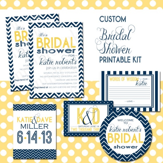 Bridal Shower Printable Kit, Custom Il_570xn