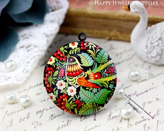New Technology - 1pcs 33mm (PL-33-465) Handmade Antique Bronze Brass Photo Locket Pendant / Charm