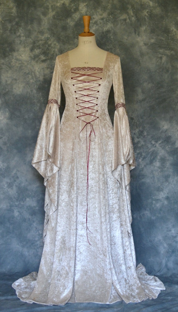 Items similar to Jade, a Medieval Style Wedding Dress with Celtic ...