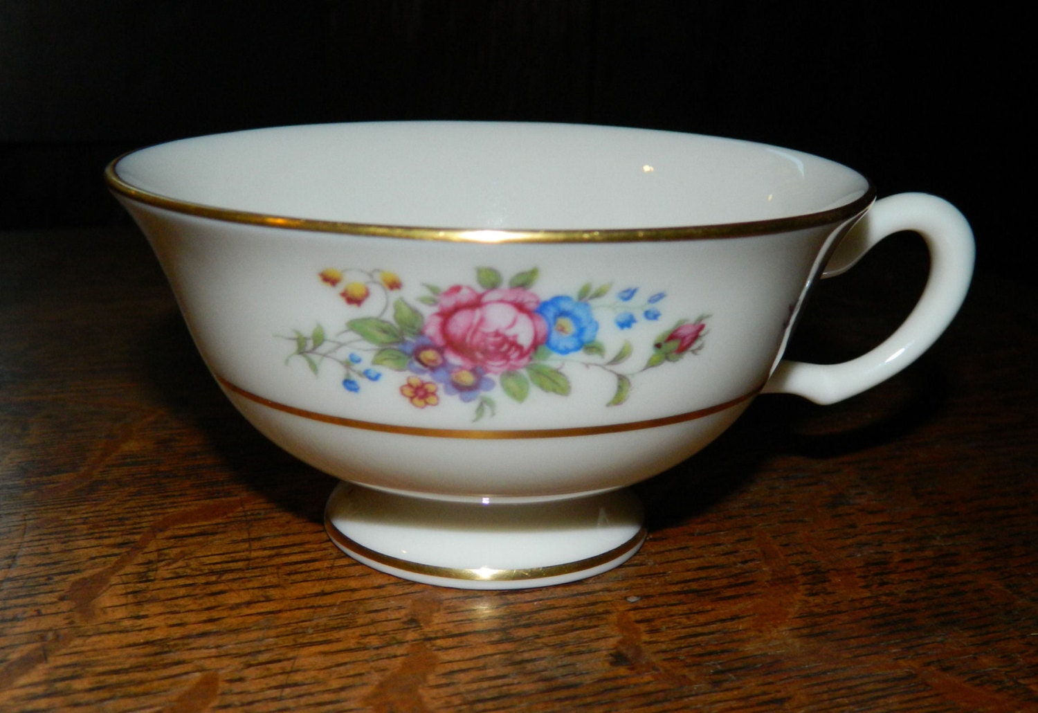 Set of 4 Lenox Rose Tea Cups – Lovely Vintage Rose Decorated China Tea ...