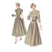 Late 1940s Womens Shirtdress - Advance 5057 Vintage Sewing Pattern - Bust 32 Size 14 - Shirtwaist