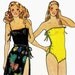 1970s Wrap Skirt & One Piece Swimsuit Pattern Butterick 6574 Vintage Swimwear Maillot Size 12 Bust 34 UNCUT Factory Folds