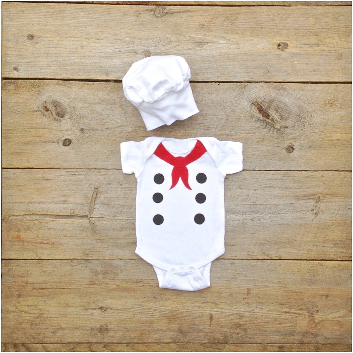 Baby French Chef Costume Chef Onesie by TheWishingElephant on Etsy