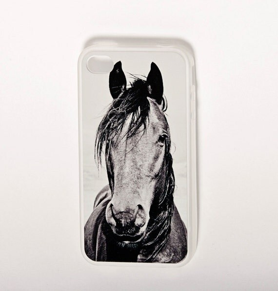 Horse iphone case for 4/4s durable Rubber iphone by ApplesAndOats