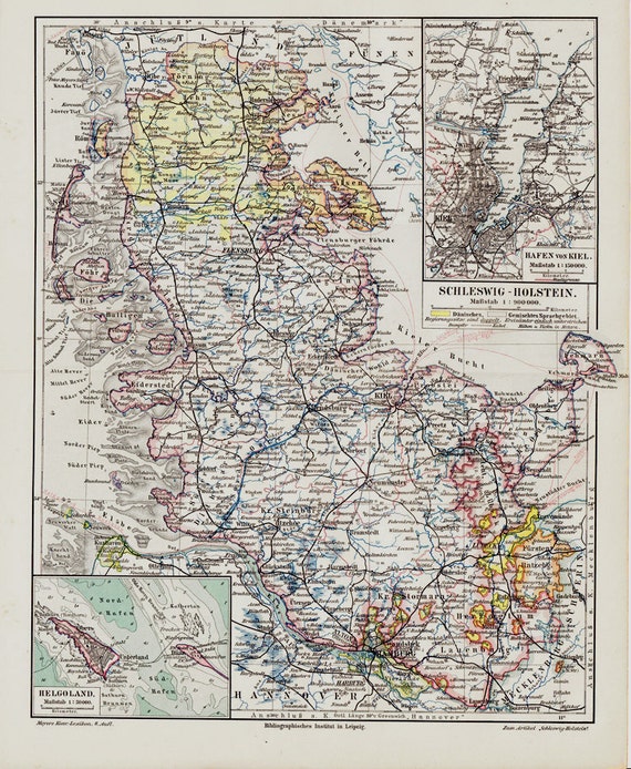 Items similar to 1908 Antique edwardian SCHLESWIG-HOLSTEIN ...