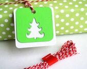 Christmas Tree Folded Gift Tags ,Gift Tags Set, Set of 6 Handmade Tags A647 Il_170x135