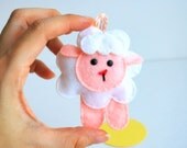 Christmas Ornament Plush Toy, Mini sheep white Lamb Ornament , Felt A743 Il_170x135