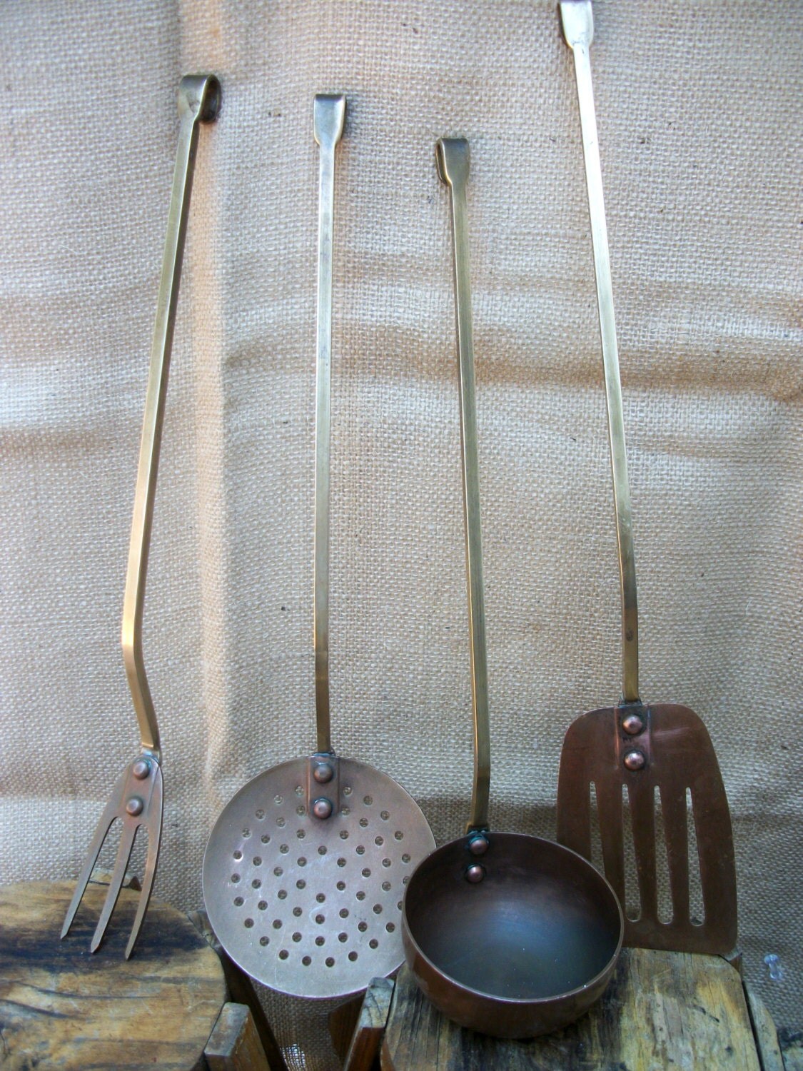 Set of Solid Copper Kitchenware Serving Flatware Haute Juice