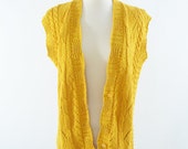 Items similar to Vintage Mustard Yellow Women's Sweater Vest on Etsy