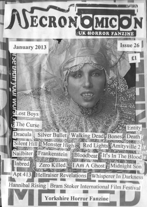 NECRONOMICON 26 UK horror fanzine zine January 2013 retro 80's cheese fanboy geek reviews