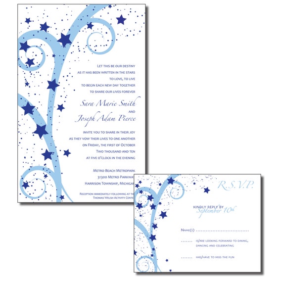 Star Themed Wedding Invitations 2